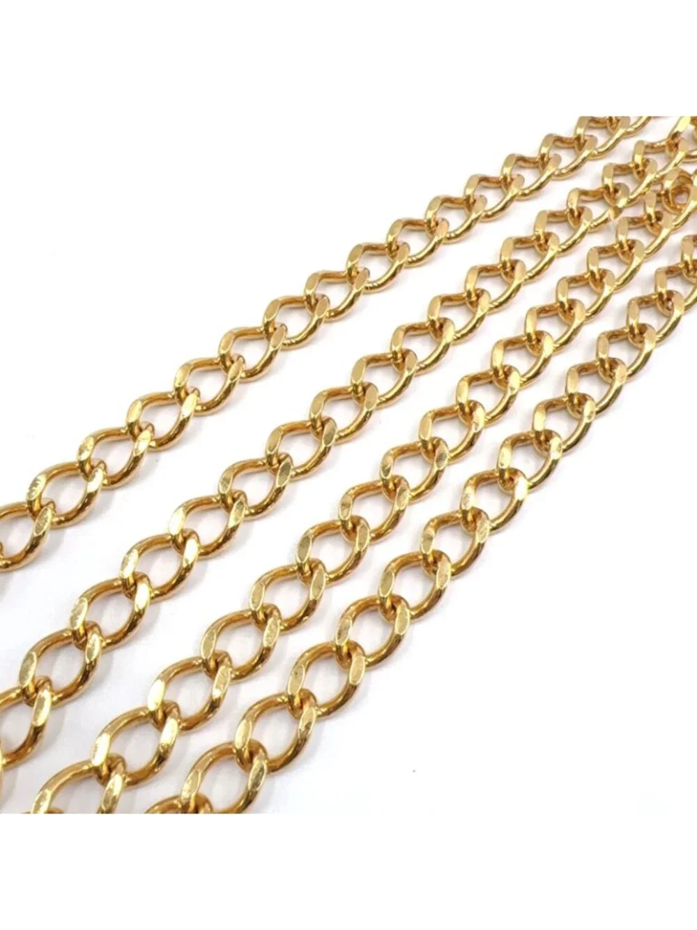Chanel CC Logo Cambon Plate Gold Plated Chain Belt